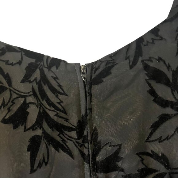 Vintage Amanda Taylor Women's 10 Chiffon Floral Burnout‎ Dress Gothic Goth Alt - Picture 5 of 9